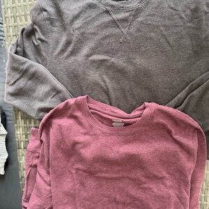 Abound Bundle Waffle Shirts - Maroon & Gray